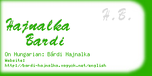 hajnalka bardi business card